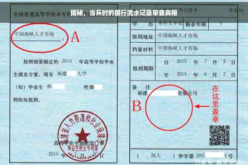 揭秘，当兵时的银行流水记录审查真相