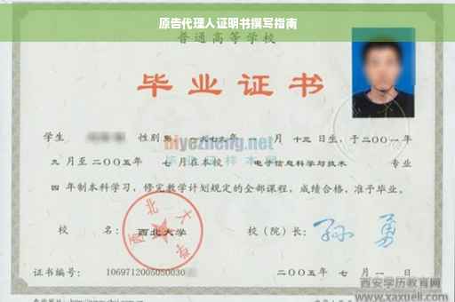 原告代理人证明书撰写指南