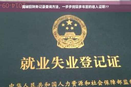 揭秘旧财务记录查询方法，一步步找回多年前的收入证明??
