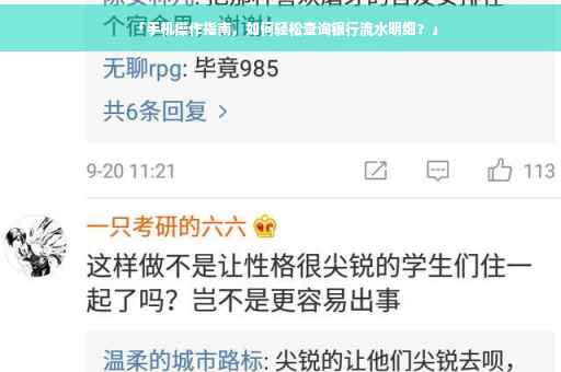 「手机操作指南，如何轻松查询银行流水明细？」