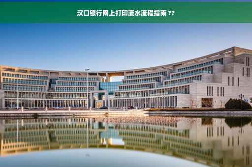 汉口银行网上打印流水流程指南 ??