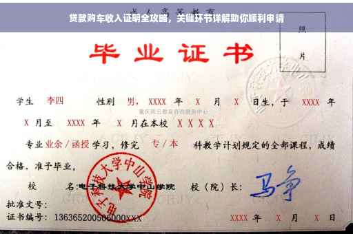 贷款购车收入证明全攻略，关键环节详解助你顺利申请