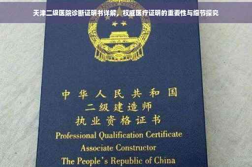 天津二级医院诊断证明书详解，权威医疗证明的重要性与细节探究