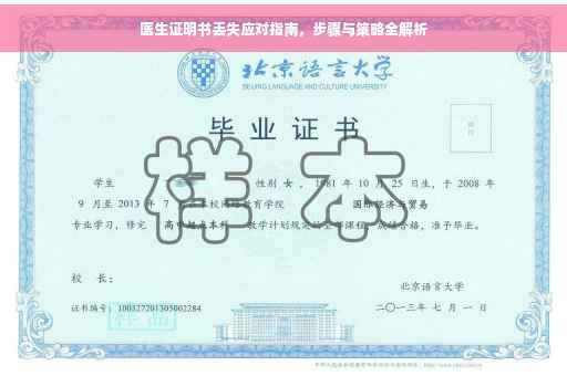 医生证明书丢失应对指南，步骤与策略全解析