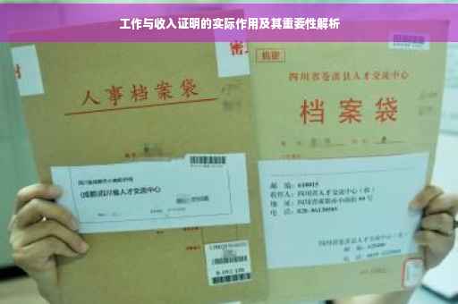 工作与收入证明的实际作用及其重要性解析