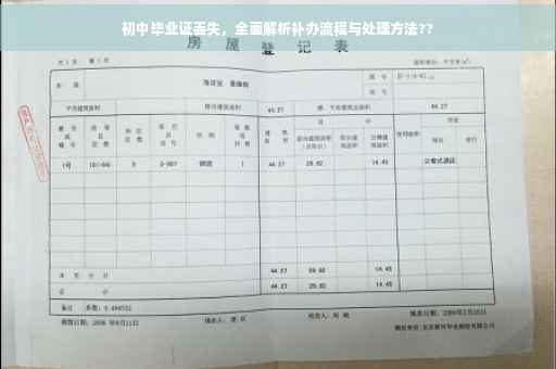 初中毕业证丢失，全面解析补办流程与处理方法??
