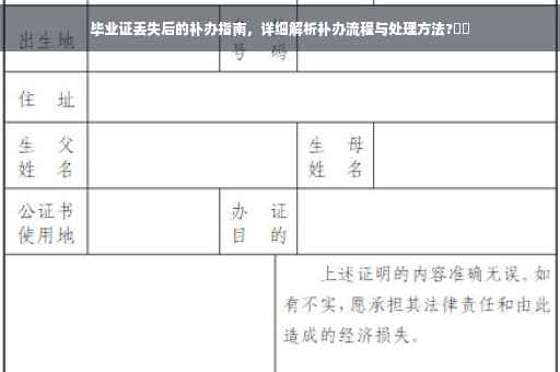 毕业证丢失后的补办指南，详细解析补办流程与处理方法?⚡️