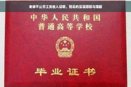 老婆不公开工资收入证明，背后的深层原因与理解