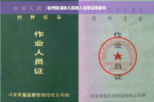 杭州清波幼儿园收入证明深度解析