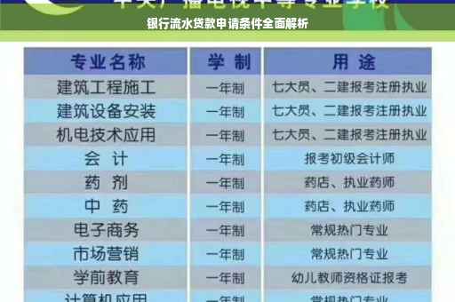 银行流水贷款申请条件全面解析