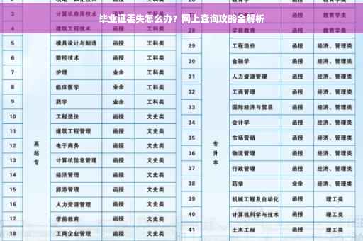 毕业证丢失怎么办？网上查询攻略全解析