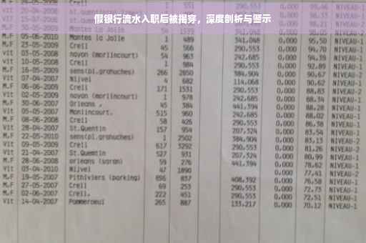 假银行流水入职后被揭穿，深度剖析与警示