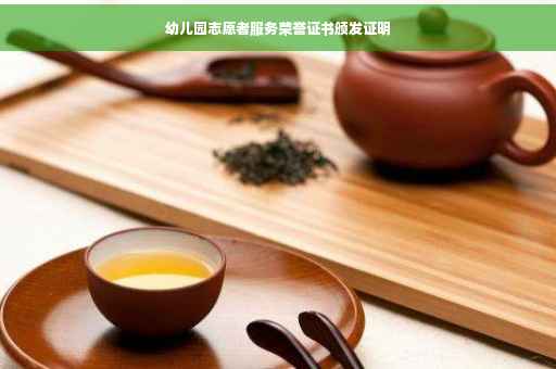 幼儿园志愿者服务荣誉证书颁发证明