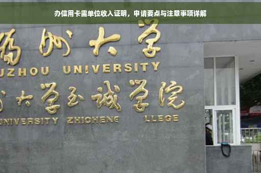 办信用卡需单位收入证明，申请要点与注意事项详解