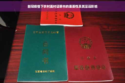 新冠疫情下农村离村证明书的重要性及其深远影响