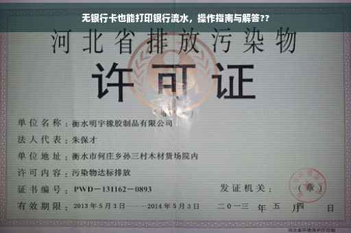 无银行卡也能打印银行流水，操作指南与解答??