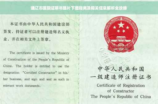 通辽市医院证明书图片下载指南及相关信息解析全攻略