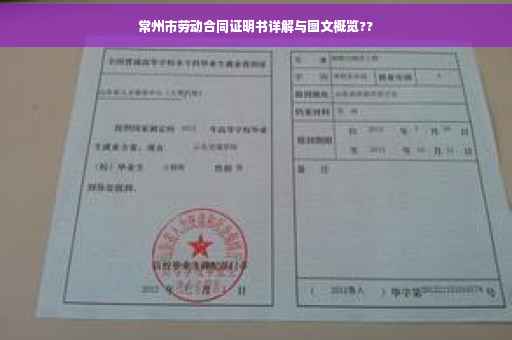 常州市劳动合同证明书详解与图文概览??