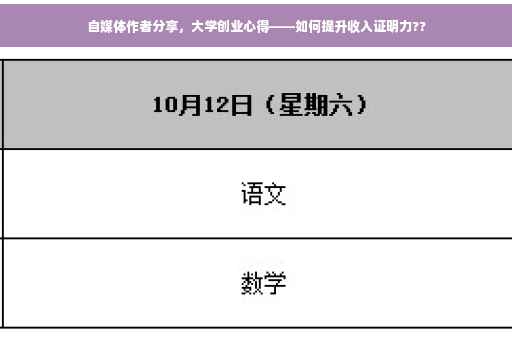 自媒体作者分享,大学创业心得——如何提升收入证明力?? 自媒体作者分享,大学创业心得——如何提升收入证明力??