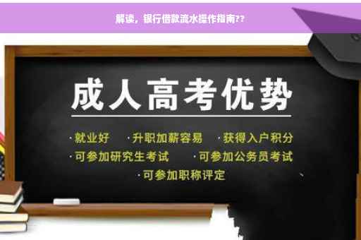 解读，银行借款流水操作指南??