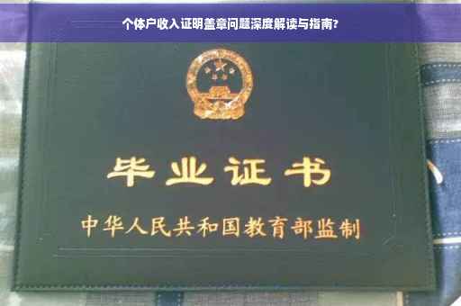 个体户收入证明盖章问题深度解读与指南?