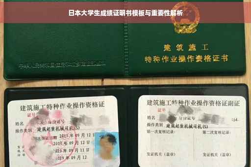 日本大学生成绩证明书模板与重要性解析
