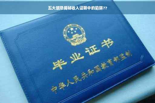 五大禁忌揭秘收入证明中的陷阱??
