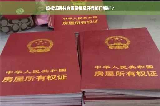 股权证明书的重要性及开具部门解析 ?
