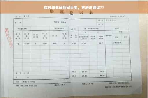 应对毕业证邮寄丢失，方法与建议??