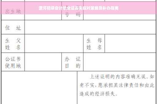 漯河初级会计毕业证丢失应对策略及补办指南