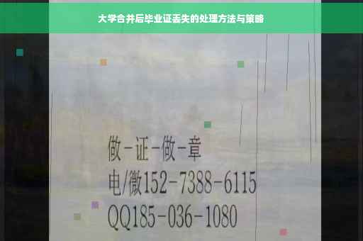 大学合并后毕业证丢失的处理方法与策略