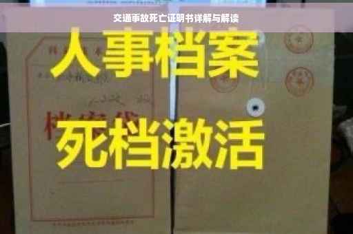 交通事故死亡证明书详解与解读