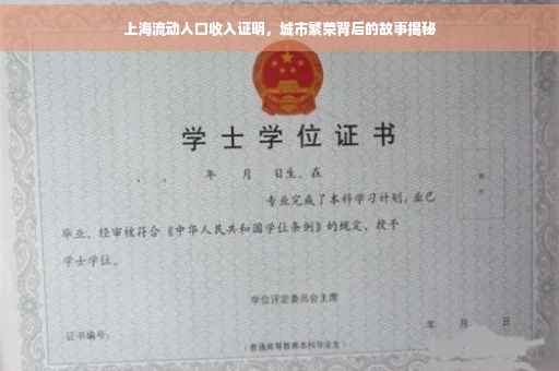 上海流动人口收入证明，城市繁荣背后的故事揭秘