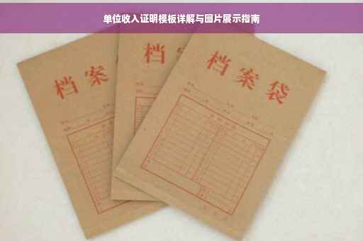 单位收入证明模板详解与图片展示指南