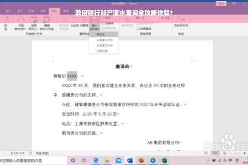 政府银行账户流水查询全攻略详解?