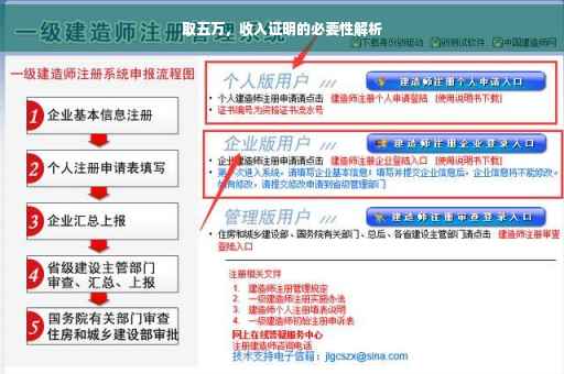 取五万，收入证明的必要性解析