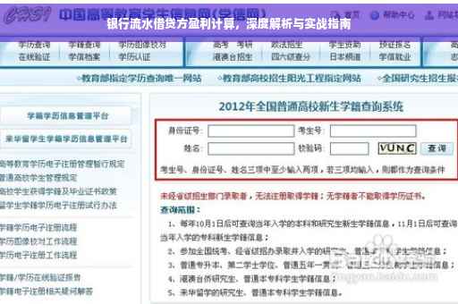 银行流水借贷方盈利计算，深度解析与实战指南