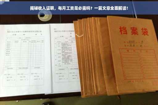 揭秘收入证明，每月工资是必需吗？一篇文章全面解读！