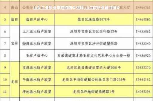 山东工业职业学院招初中生吗,山工院毕业证书图片