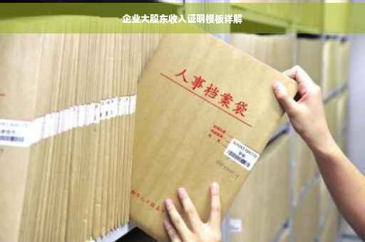 企业大股东收入证明模板详解