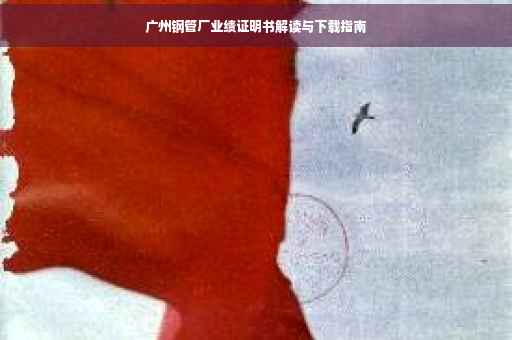 广州钢管厂业绩证明书解读与下载指南