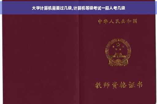 大学计算机需要过几级,计算机等级考试一般人考几级