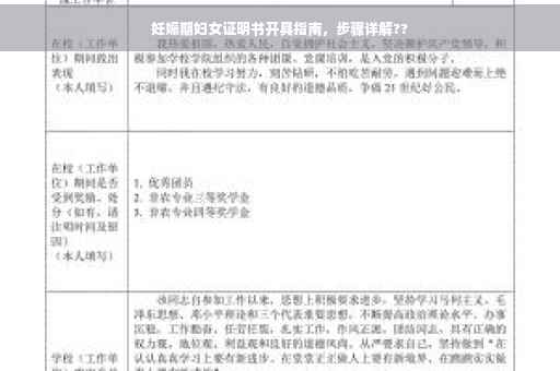 妊娠期妇女证明书开具指南，步骤详解??