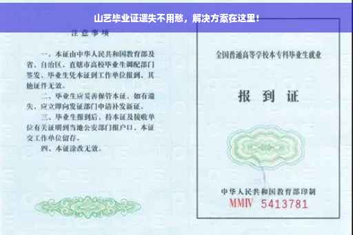 山艺毕业证遗失不用愁，解决方案在这里！