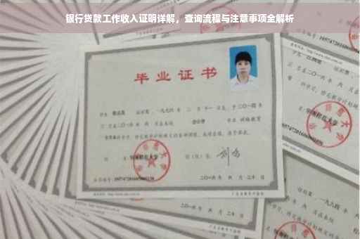 银行贷款工作收入证明详解，查询流程与注意事项全解析
