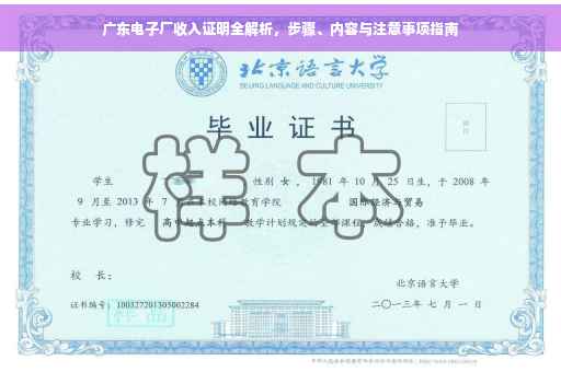 广东电子厂收入证明全解析，步骤、内容与注意事项指南