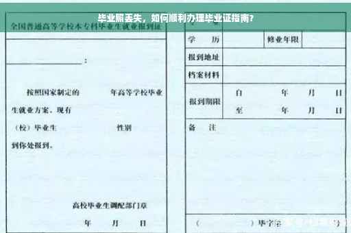 毕业照丢失，如何顺利办理毕业证指南？