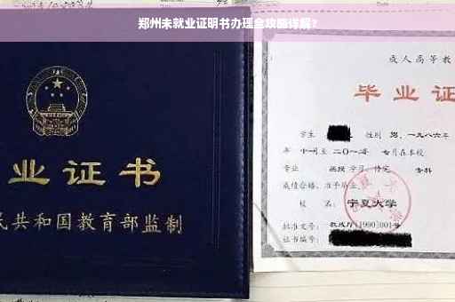 郑州未就业证明书办理全攻略详解?