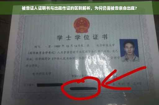 被告证人证明书与出庭作证的区别解析，为何仍需被告亲自出庭?