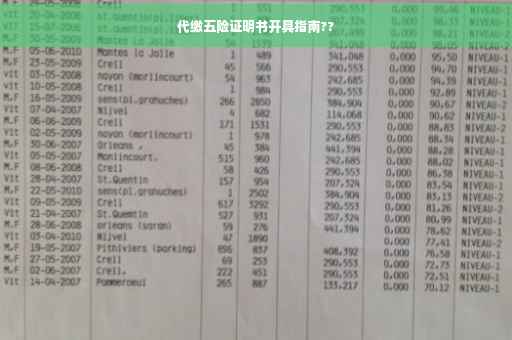 代缴五险证明书开具指南??